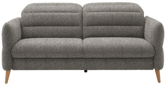 2-SITZER-SOFA  in Webstoff Hellbraun  - Hellbraun/Eiche Bianco, Design, Holz/Textil (192-220/85-106/98-112cm) - Dieter Knoll