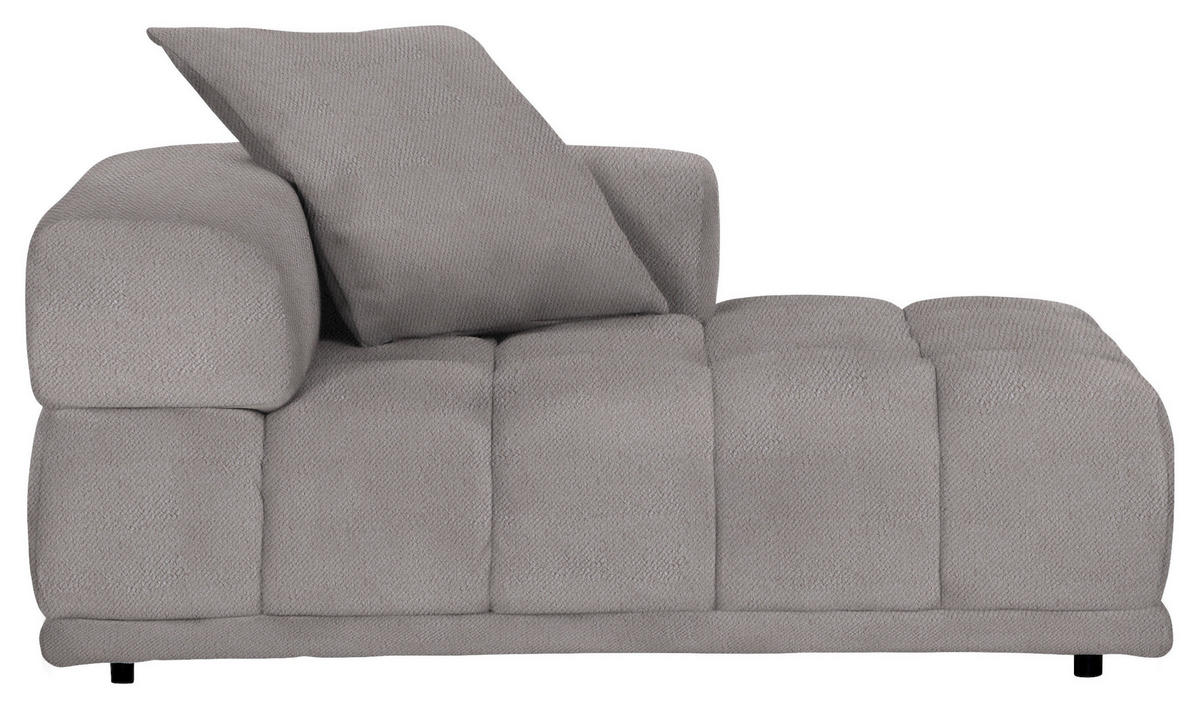 SOFAELEMENT in Plüsch Greige  - Greige/Schwarz, Konventionell, Kunststoff/Textil (125/66/155cm) - Carryhome