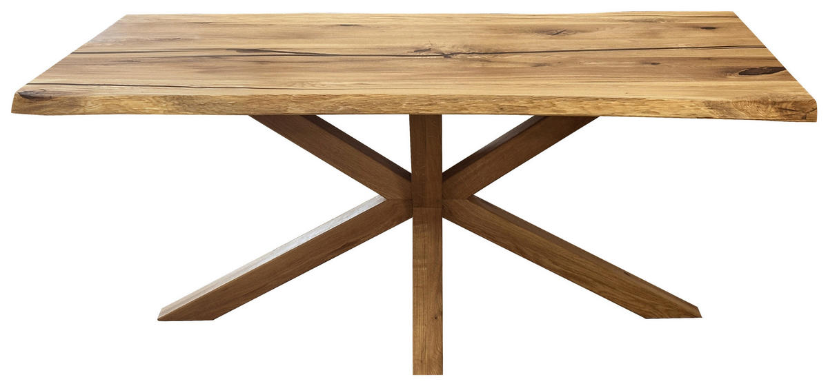 ESSTISCH 200/100/75 cm Echtholz  Holz rechteckig Eichefarben  - Eichefarben, Design, Holz (200/100/75cm) - Linea Natura