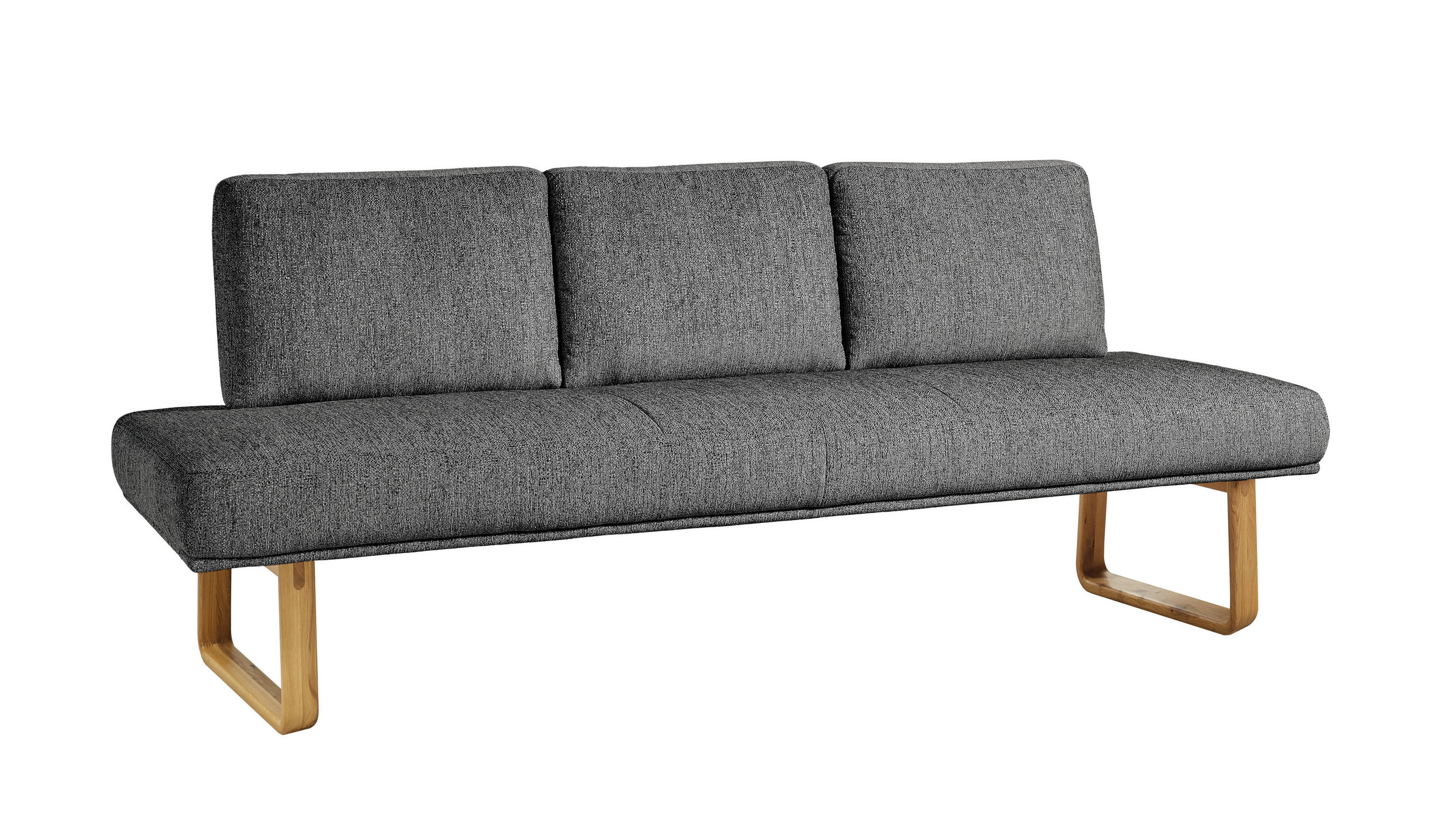 SITZBANK 209/92/78 cm  in Grau  - Eichefarben/Grau, Design, Holz/Textil (209/92/78cm) - Dieter Knoll