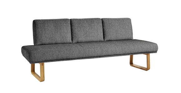 SITZBANK 209/92/78 cm  in Grau  - Eichefarben/Grau, Design, Holz/Textil (209/92/78cm) - Dieter Knoll