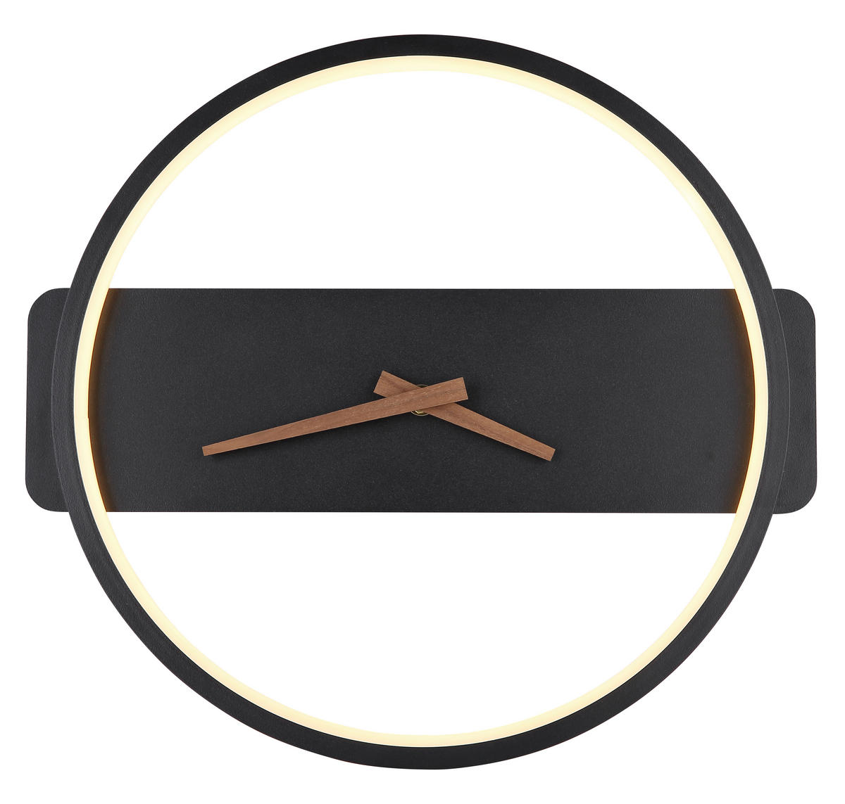 WANDUHR   - Schwarz/Weiß, Design, Kunststoff/Metall (35/32/5,5cm) - Globo