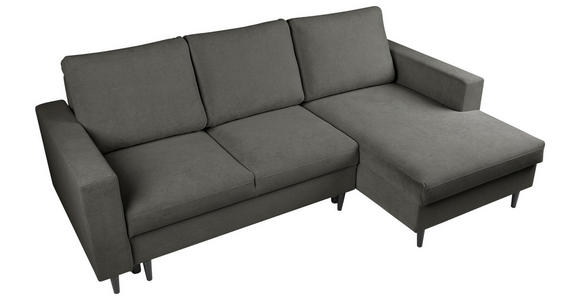 ECKSOFA  in Struktur Dunkelbraun  - Dunkelbraun/Schwarz, MODERN, Holz/Kunststoff (230/145cm) - Carryhome