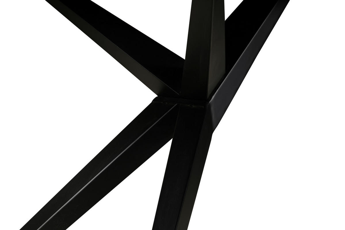ESSTISCH 220/100/76 cm  Metall, Keramik rechteckig Schwarz, Weiß  - Schwarz/Weiß, Design, Keramik/Metall (220/100/76cm) - Novel