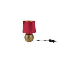 TISCHLEUCHTE 16/26 cm   - Rot/Goldfarben, Design, Keramik/Textil (16/26cm) - P & B