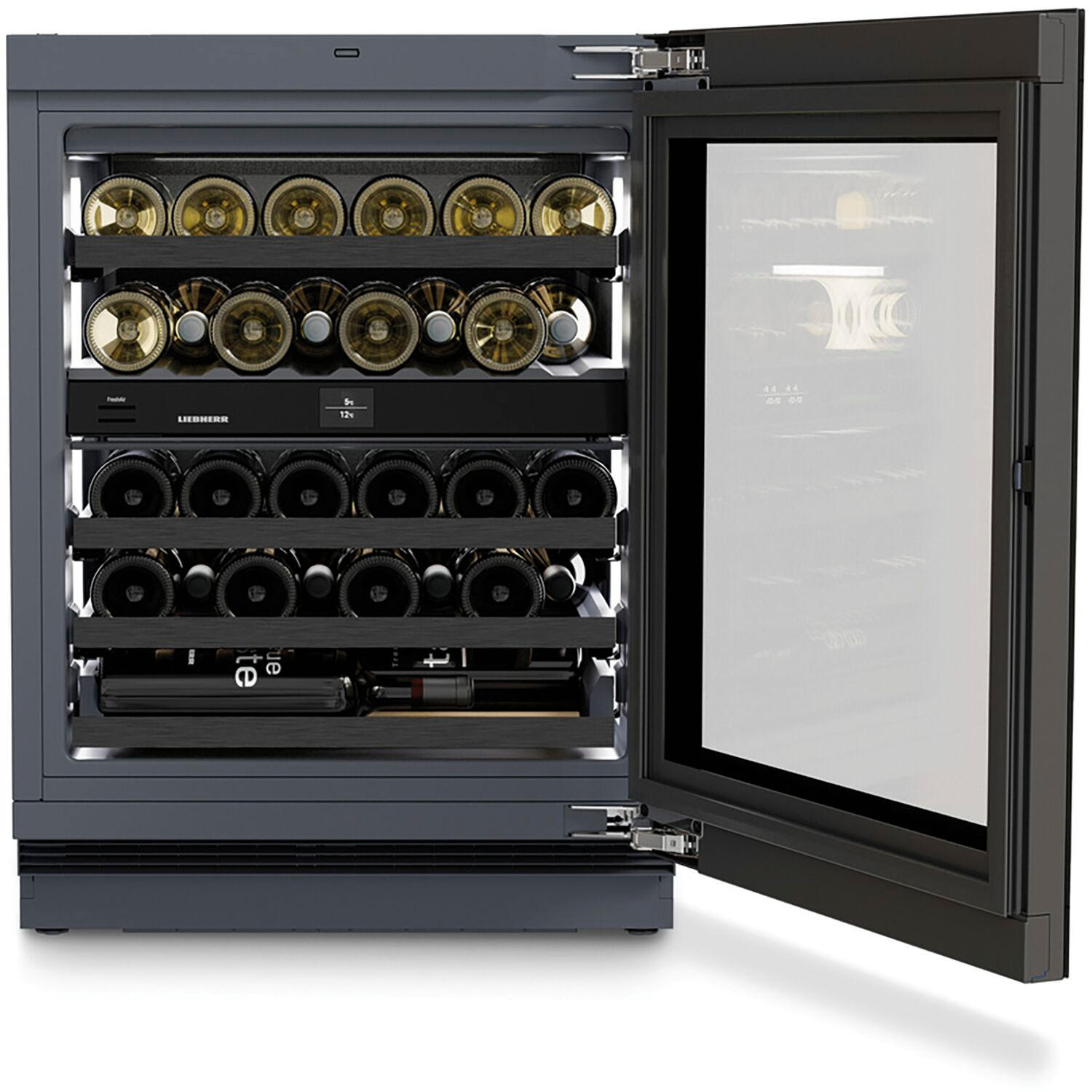 WEINKÜHLSCHRANK UWGBI3682  - Schwarz, Basics, Holz/Metall (59,7/81,9/57,9cm) - Liebherr
