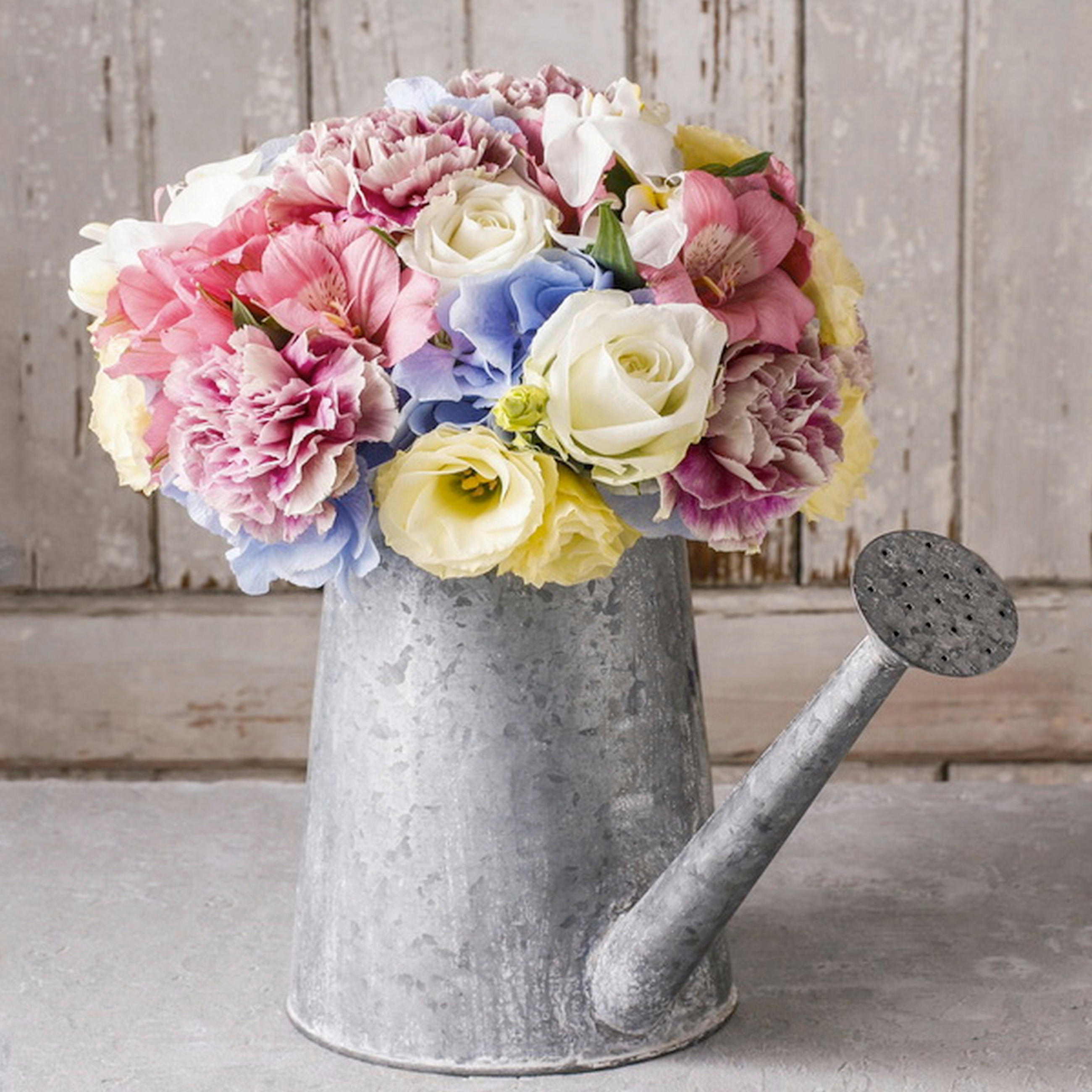 TIŠTĚNÉ OBRAZY NA PLÁTNĚ, květiny, 28/28 cm  - bílá/barvy hliníku, Basics, dřevo/textil (28/28cm) - Monee