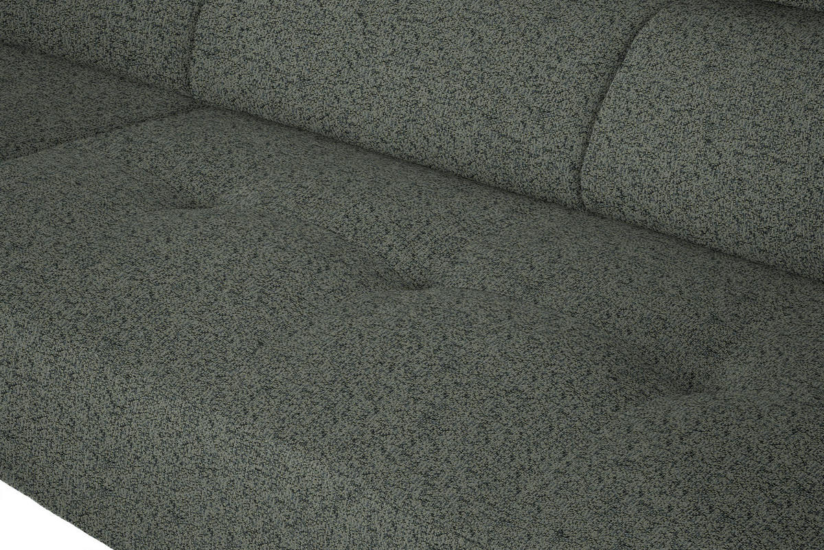 ECKSOFA in Struktur Grau  205/280 cm  - Schwarz/Grau, Design, Textil/Metall (205/280cm) - Xora