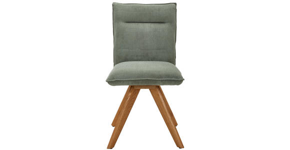 STUHL in Holz, Textil Waldgrün - Waldgrün/Wildeiche, Design, Holz/Textil (47/87/62cm) - Johann Jakob