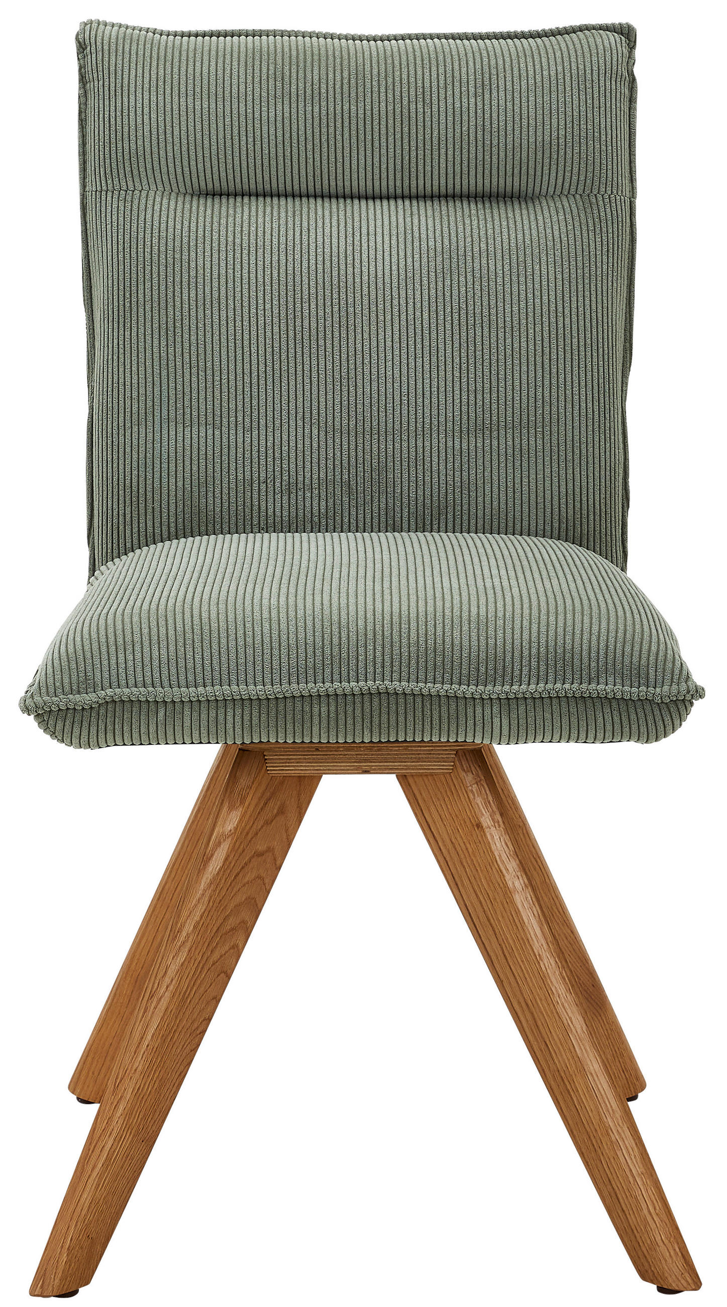 STUHL  in Feincord  - Waldgrün/Wildeiche, Design, Holz/Textil (47/87/62cm) - Johann Jakob