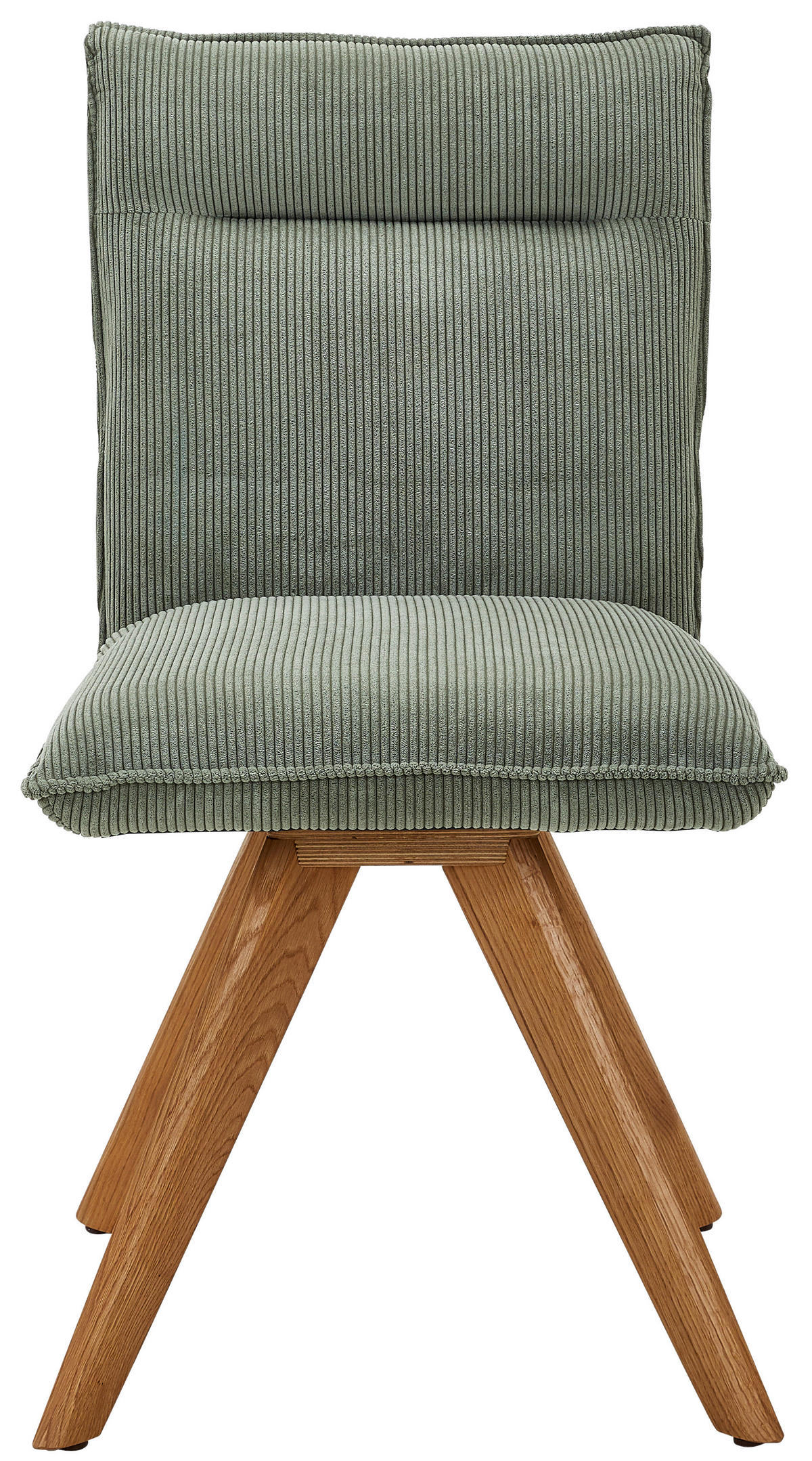 STUHL  in Feincord  - Waldgrün/Wildeiche, Design, Holz/Textil (47/87/62cm) - Johann Jakob