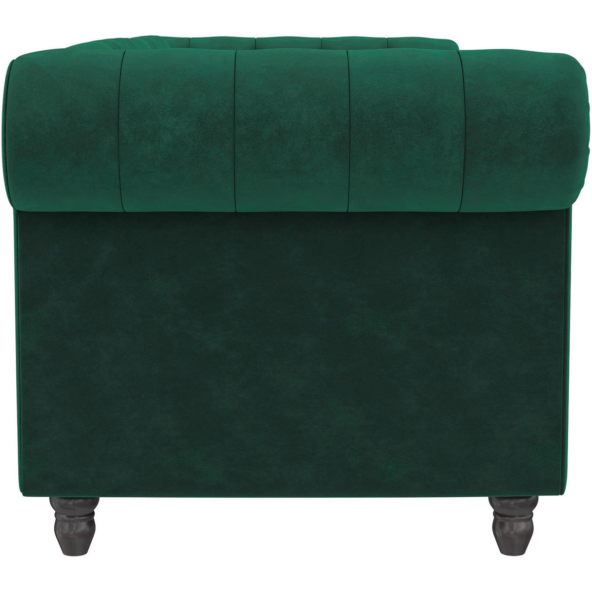 SCHLAFSOFA FIRENZE in Velours Dunkelgrün Vintage, Skandinavisch, Modern  - Dunkelgrün/Schwarz, Basics, Holz/Textil (236/83/87cm) - Livetastic