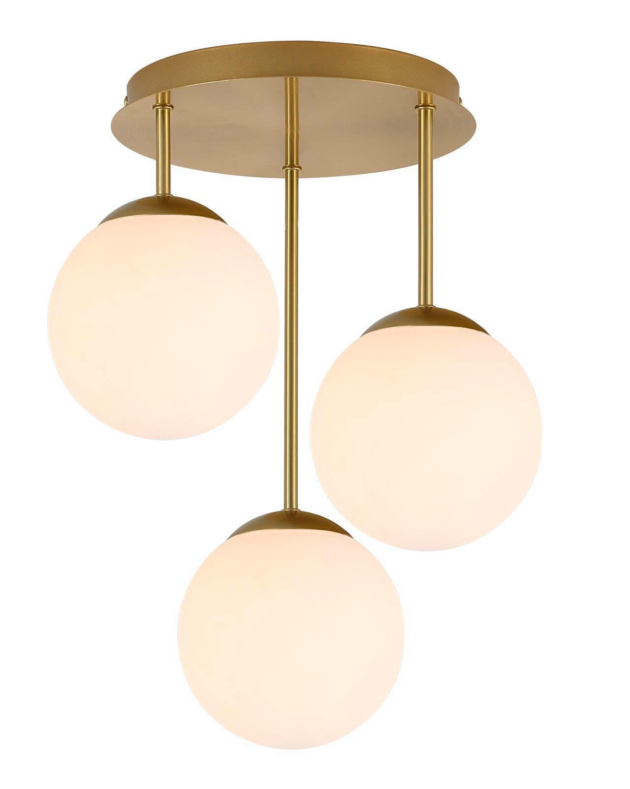 HÄNGELEUCHTE 34,5/41,5 cm   - Goldfarben/Weiß, Trend, Glas/Metall (34,5/41,5cm) - Novel