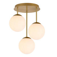 HÄNGELEUCHTE 34,5/41,5 cm    - Weiss/Goldfarben, Trend, Glas/Metall (34,5/41,5cm) - Novel