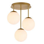 HÄNGELEUCHTE 34,5/41,5 cm  - Goldfarben/Weiß, Trend, Glas/Metall (34,5/41,5cm) - Novel