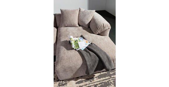 ECKSOFA in Flachgewebe Braun 231/178 cm - Schwarz/Braun, MODERN, Kunststoff/Textil (231/178cm) - Carryhome