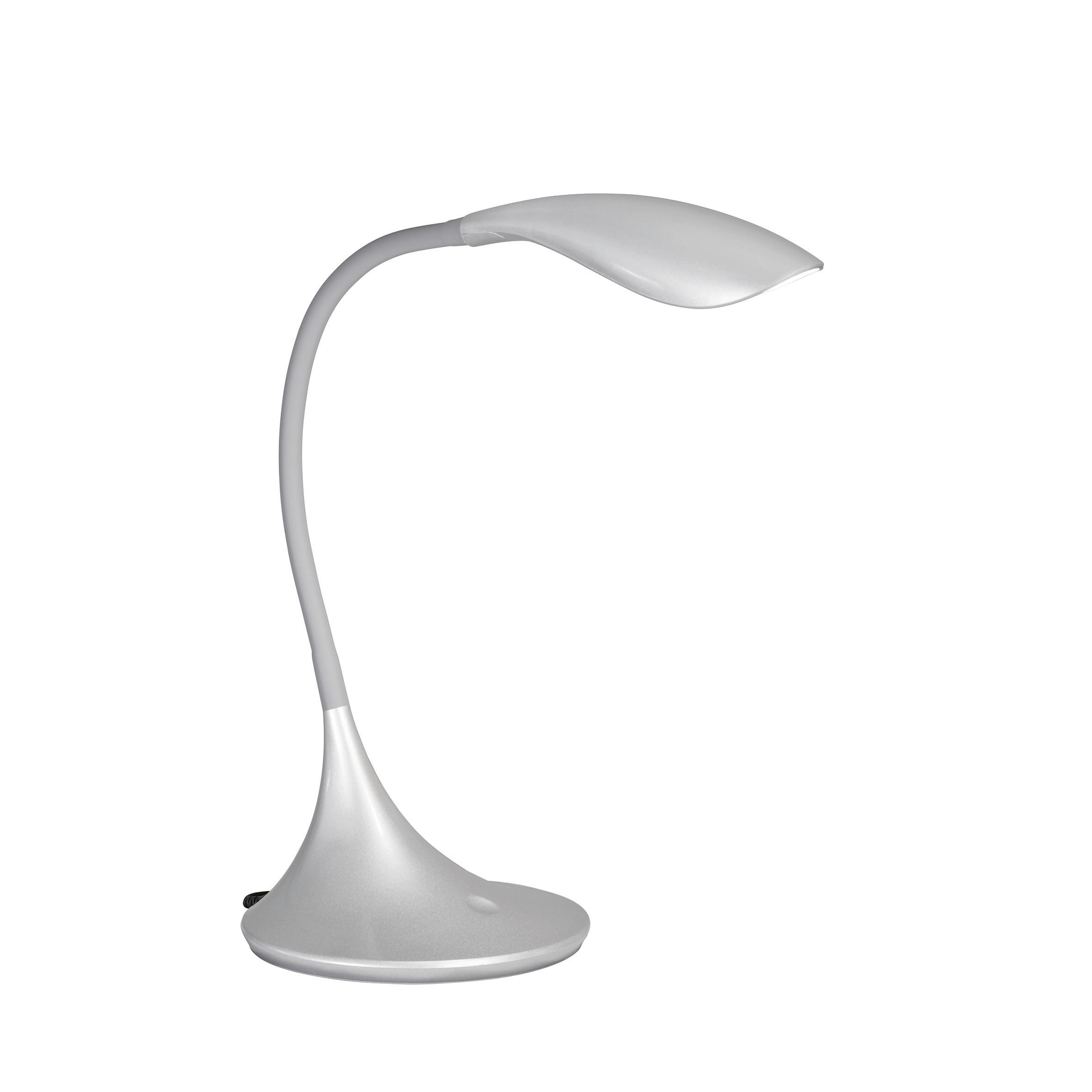 LED-SCHREIBTISCHLEUCHTE 37,5/17 cm   - Silberfarben, KONVENTIONELL, Kunststoff (37,5/17cm) - Fischer & Honsel