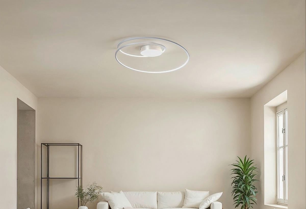 LED-DECKENLEUCHTE  75/30 cm    - Alufarben, Design, Metall (75/30cm) - BOPP