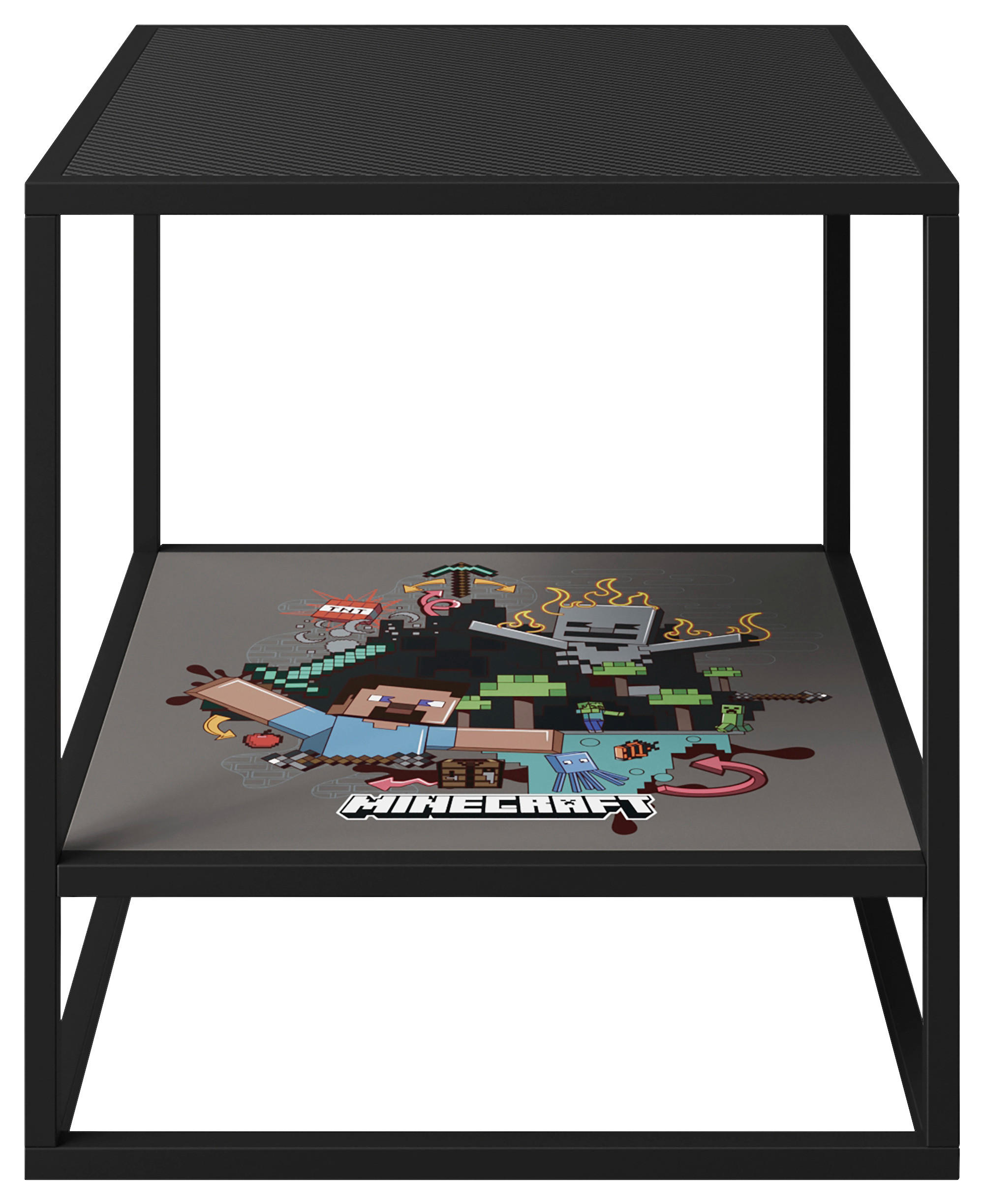 BEISTELLTISCH 45/45/48 cm Schwarz - Schwarz, MODERN, Holzwerkstoff/Metall (45/45/48cm) - Minecraft