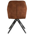 STUHL   Webstoff  Schwarz, Cognac  - Cognac/Schwarz, Design, Textil/Metall (50/85/60cm) - Carryhome