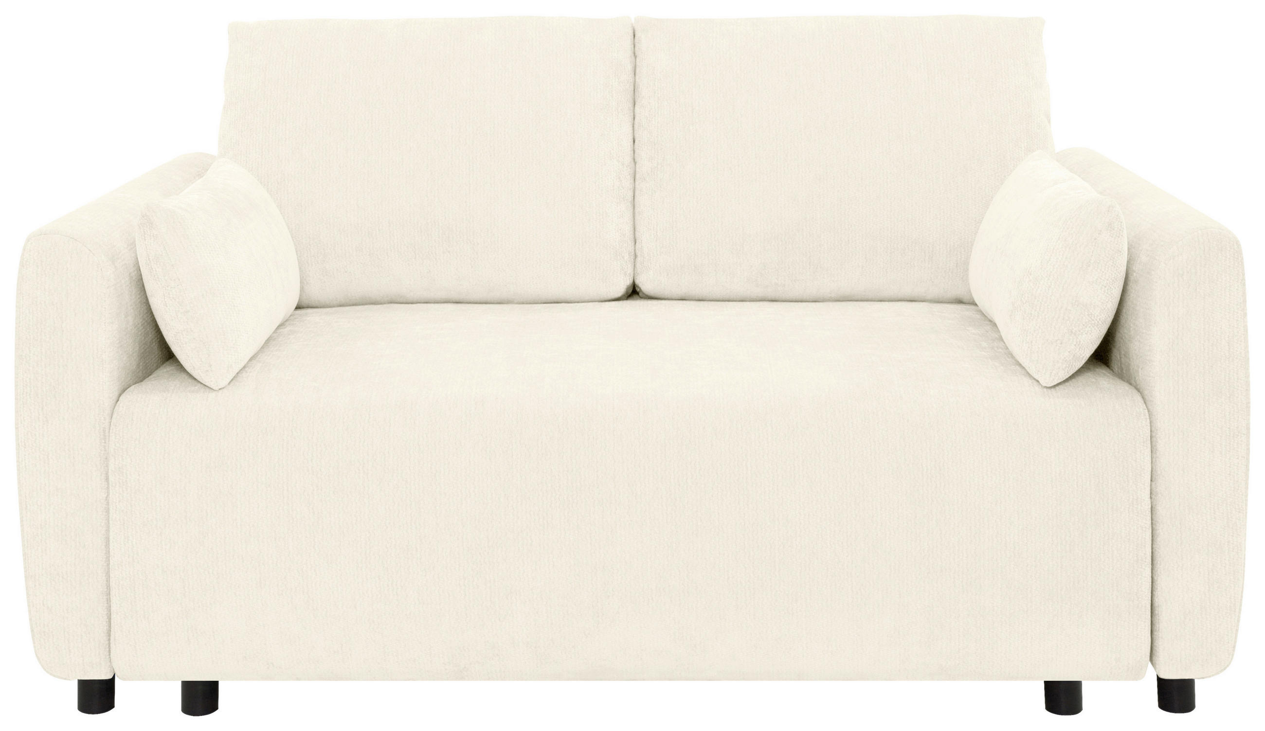 SCHLAFSOFA  in Chenille Creme  - Creme/Schwarz, KONVENTIONELL, Kunststoff/Textil (161/90/108cm) - Carryhome