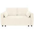 SCHLAFSOFA  in Chenille Creme  - Creme/Schwarz, KONVENTIONELL, Kunststoff/Textil (161/90/108cm) - Carryhome