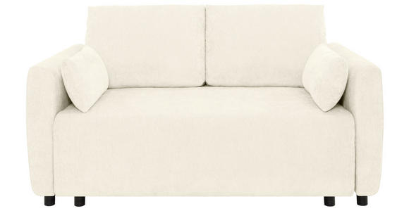 SCHLAFSOFA  in Chenille Creme  - Creme/Schwarz, KONVENTIONELL, Kunststoff/Textil (161/90/108cm) - Carryhome