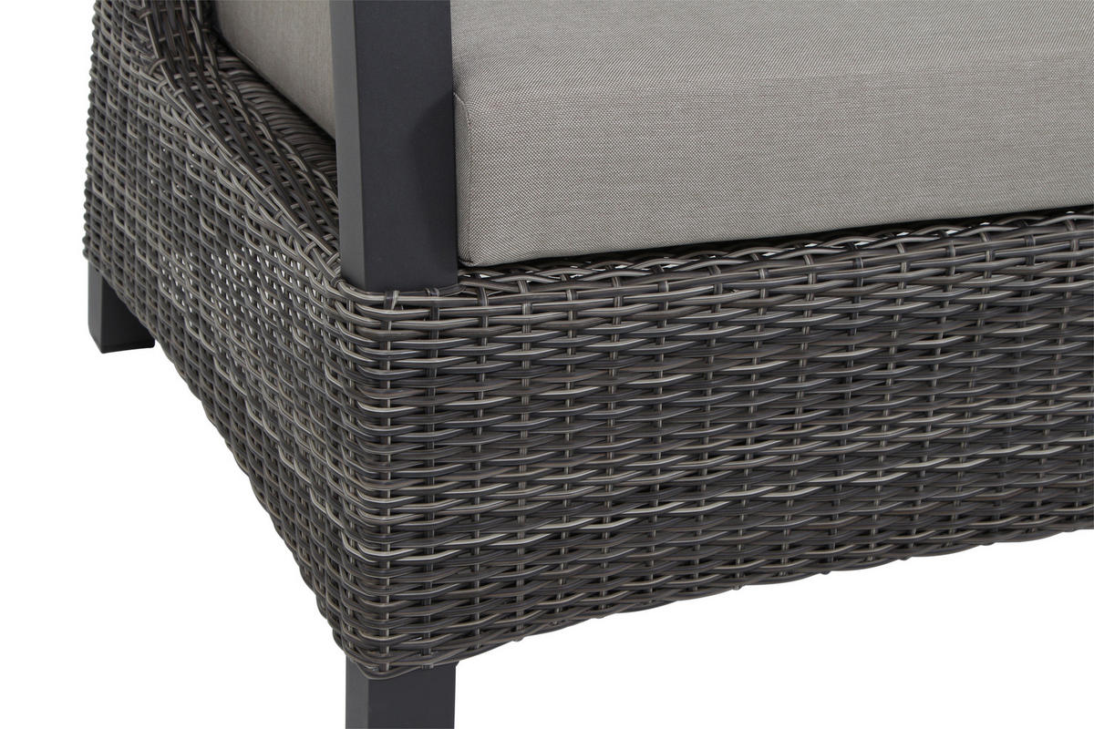 LOUNGEGARNITUR 5-teilig   302/88/219 cm Aluminium  - Grau, Basics, Keramik/Kunststoff (302/88/219cm) - Siena Garden