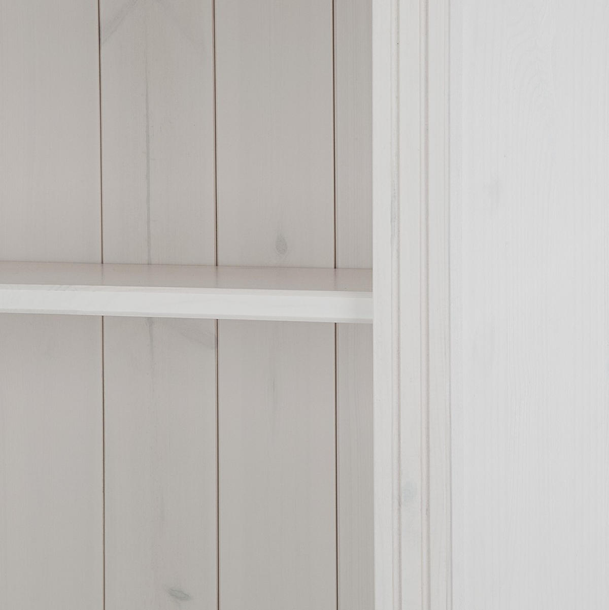 BÜCHERWAND Kiefer massiv Weiß  - Weiß, Design, Holz (74/223/37cm) - Livetastic