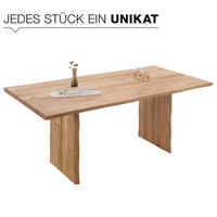 ESSTISCH in Holz 180/90/75 cm  - Eichefarben, Natur, Holz (180/90/75cm) - Linea Natura