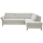 ECKSOFA in Webstoff Ecru - Ecru/Schwarz, KONVENTIONELL, Textil/Metall (277/201cm) - Dieter Knoll