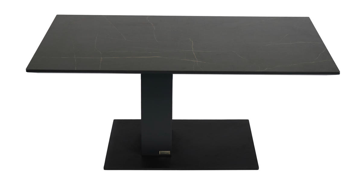 KONFERENČNÍ STOLEK, antracitová, černá, kov, keramika, kompozitní dřevo, 110/59/47-66 cm - černá/antracitová, Design, kov/kompozitní dřevo (110/59/47-66cm) - Dieter Knoll