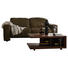 ZWEISITZER-SOFA Echtleder Olivgrün - Schwarz/Olivgrün, Design, Leder (199/82/112cm) - WISCHI BLACK LABEL