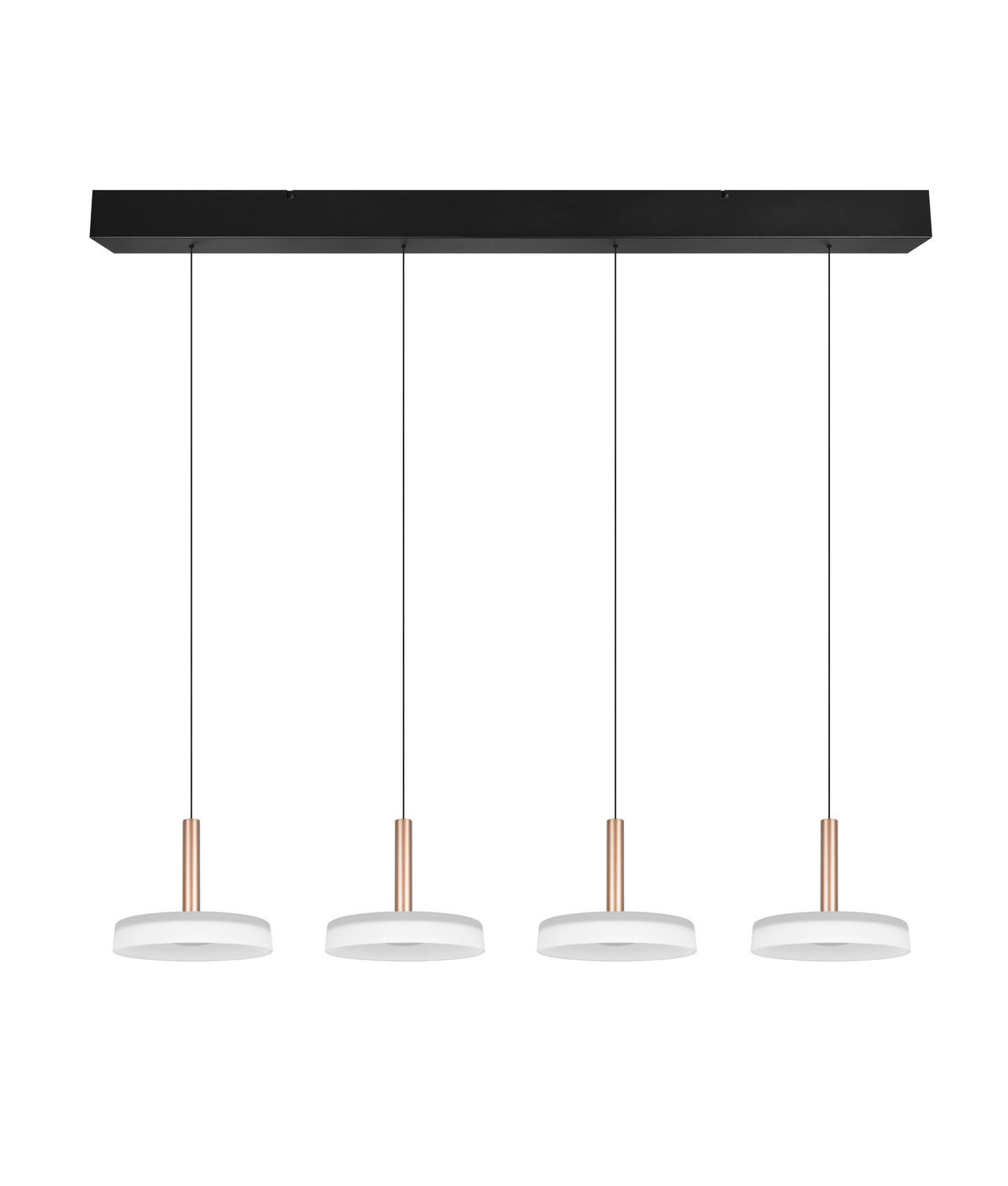 LED-HÄNGLAMPA 115/22/200 cm  - vit/brun, Design, metall/glas (115/22/200cm) - Trio Leuchten