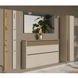 GARDEROBENSCHRANK 43/165/34 cm  - Sandfarben/Taupe, Design, Glas/Holzwerkstoff (43/165/34cm) - Dieter Knoll