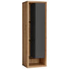 HÄNGEVITRINE Grau, Eiche Artisan  40/129/32 cm  - Eiche Artisan/Grau, Design, Glas/Holzwerkstoff (40/129/32cm) - Stylife