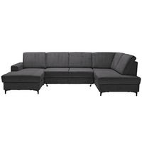 WOHNLANDSCHAFT in Cord Dunkelgrau  - Dunkelgrau/Schwarz, Konventionell, Textil/Metall (167/317/185cm) - Stylife