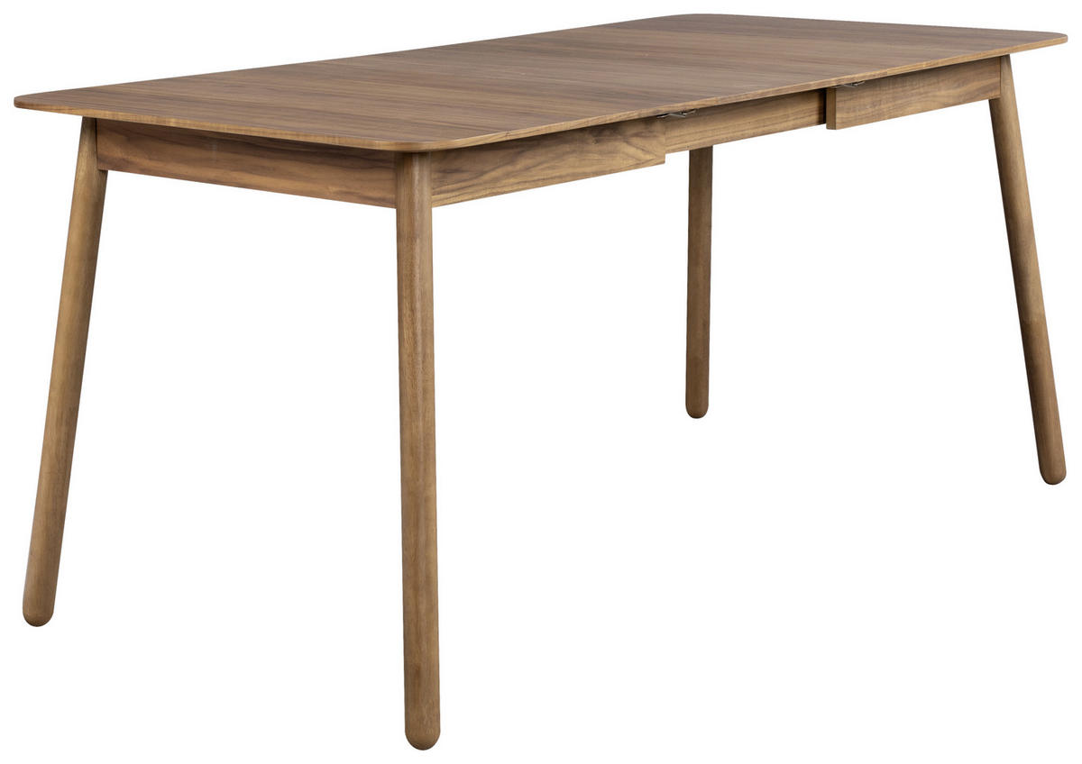 ESSTISCH Walnussfarben rechteckig  ausziehbar  - Walnussfarben, Basics, Holz/Holzwerkstoff (120/80/76cm) - Zuiver
