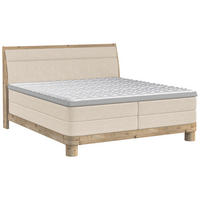 BOXSPRINGBETT 140/200 cm  in Beige  - Eichefarben/Beige, Natur, Holz/Textil (140/200cm) - Valnatura