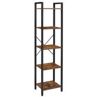 REGAL - Schwarz/Braun, Trend, Holzwerkstoff (39,6/154/30cm) - Boxxx