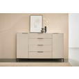 SIDEBOARD  180/99,7/42 cm 4 Schublade(n)  - Kaschmir/Schwarz, Design, Glas/Holzwerkstoff (180/99,7/42cm) - Novel