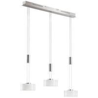 LED-HÄNGELEUCHTE 96/20/100-160 cm   - Chromfarben/Weiß, Design, Glas/Metall (96/20/100-160cm) - Fischer & Honsel