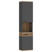 HOCHSCHRANK 40/170/30 cm  - Eichefarben/Anthrazit, MODERN, Holzwerkstoff/Kunststoff (40/170/30cm) - MID.YOU
