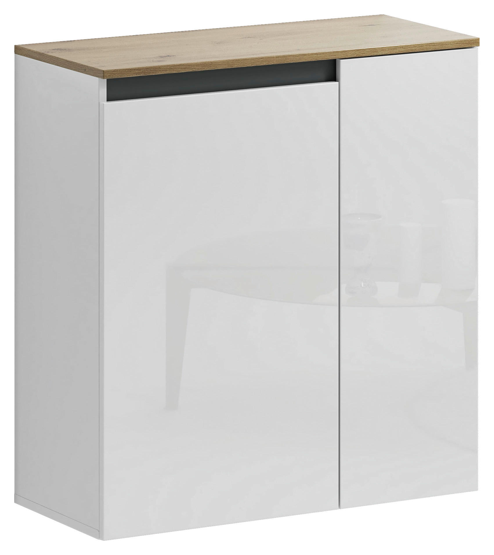 HÄNGESCHUHSCHRANK Anthrazit, Weiß, Eiche Artisan  - Anthrazit/Weiß, Design, Holzwerkstoff (80/85/35,1cm) - Xora