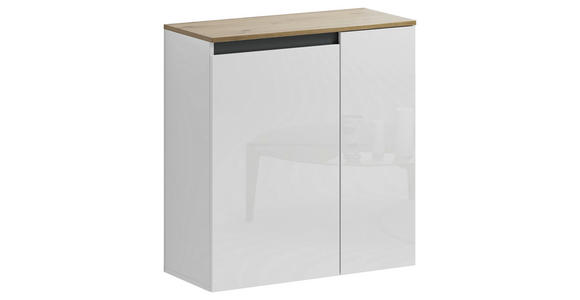 SCHUHSCHRANK 80/85/35,1 cm - Anthrazit/Weiß, Design, Holzwerkstoff (80/85/35,1cm) - Xora