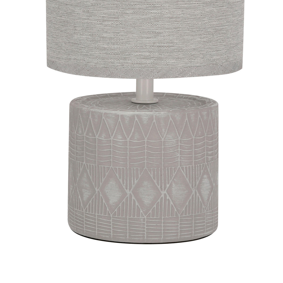 TISCHLEUCHTE 14/14/26 cm   - Grau, KONVENTIONELL, Textil/Metall (14/14/26cm)
