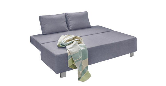 SCHLAFSOFA in Flachgewebe Grau  - Chromfarben/Grau, Design, Textil/Metall (197/88/89cm) - Xora