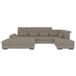 WOHNLANDSCHAFT  in Struktur Greige  - Greige/Schwarz, KONVENTIONELL, Kunststoff/Textil (191/363/212cm) - Carryhome