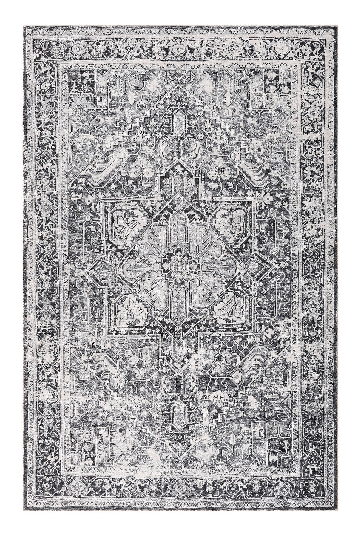 FLACHWEBETEPPICH 130/190 cm Seelace Grau  - Grau, Design, Textil (130/190cm) - Novel