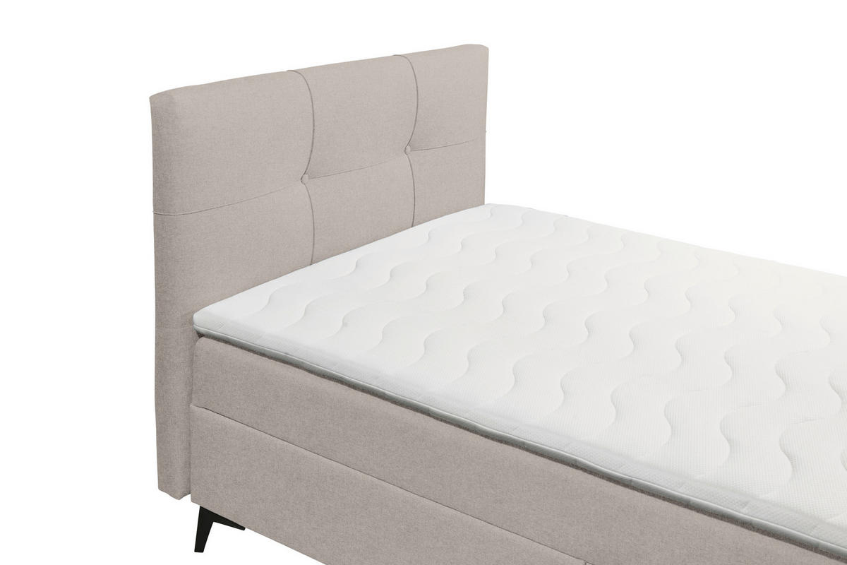 BOXBETT 120/200 cm  in Beige  - Beige, Basics, Holzwerkstoff/Textil (120/200cm) - Xora